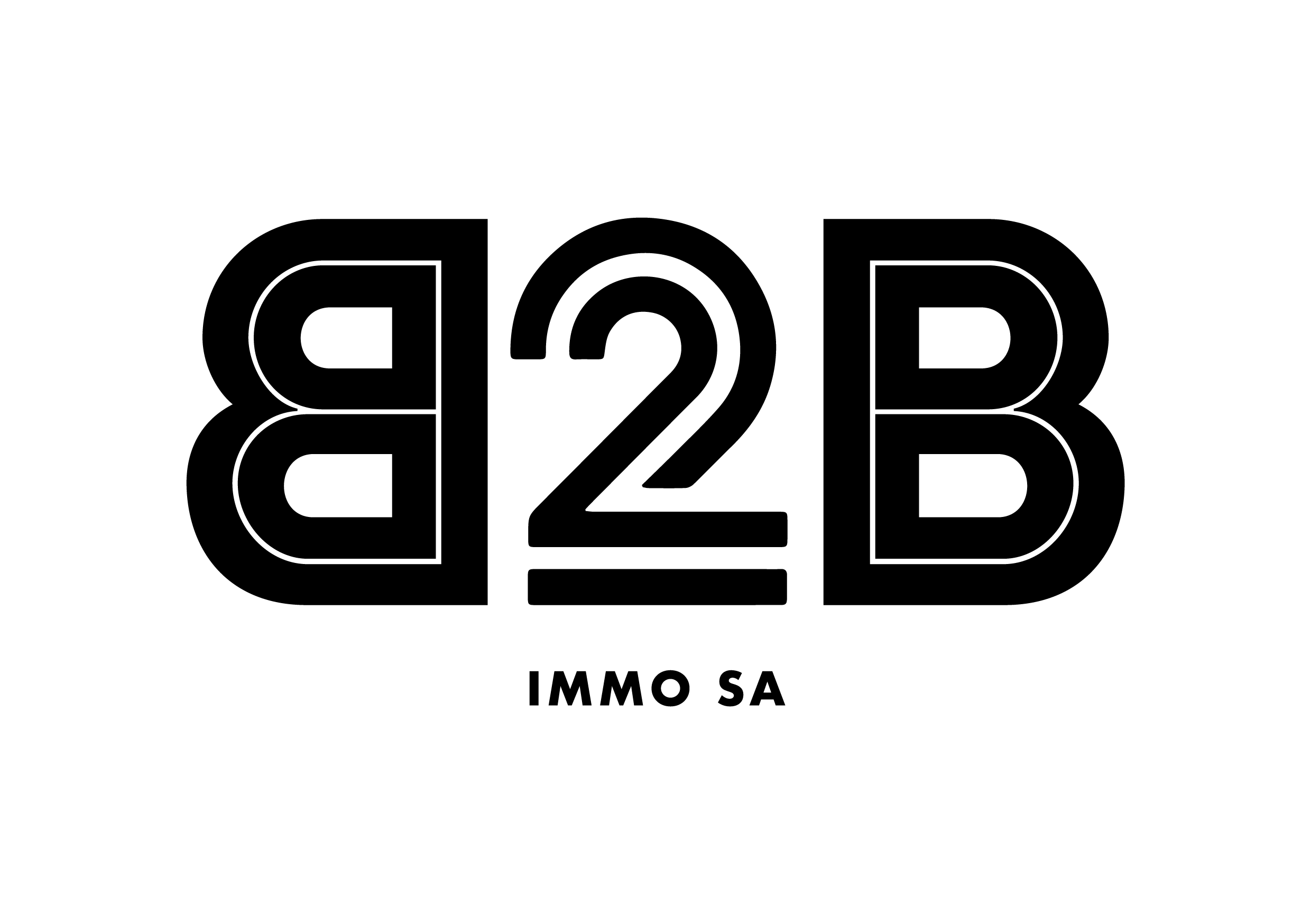 Logo B2B immobilier SA noir